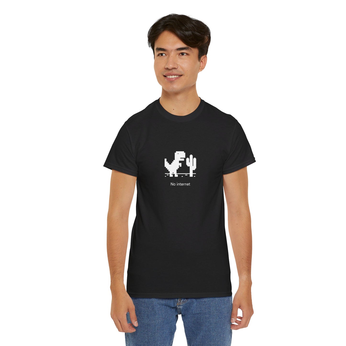 Chrome Dino T-Shirt | Retro Pixel Art Design | Perfect for Web Developers & Tech Enthusiasts